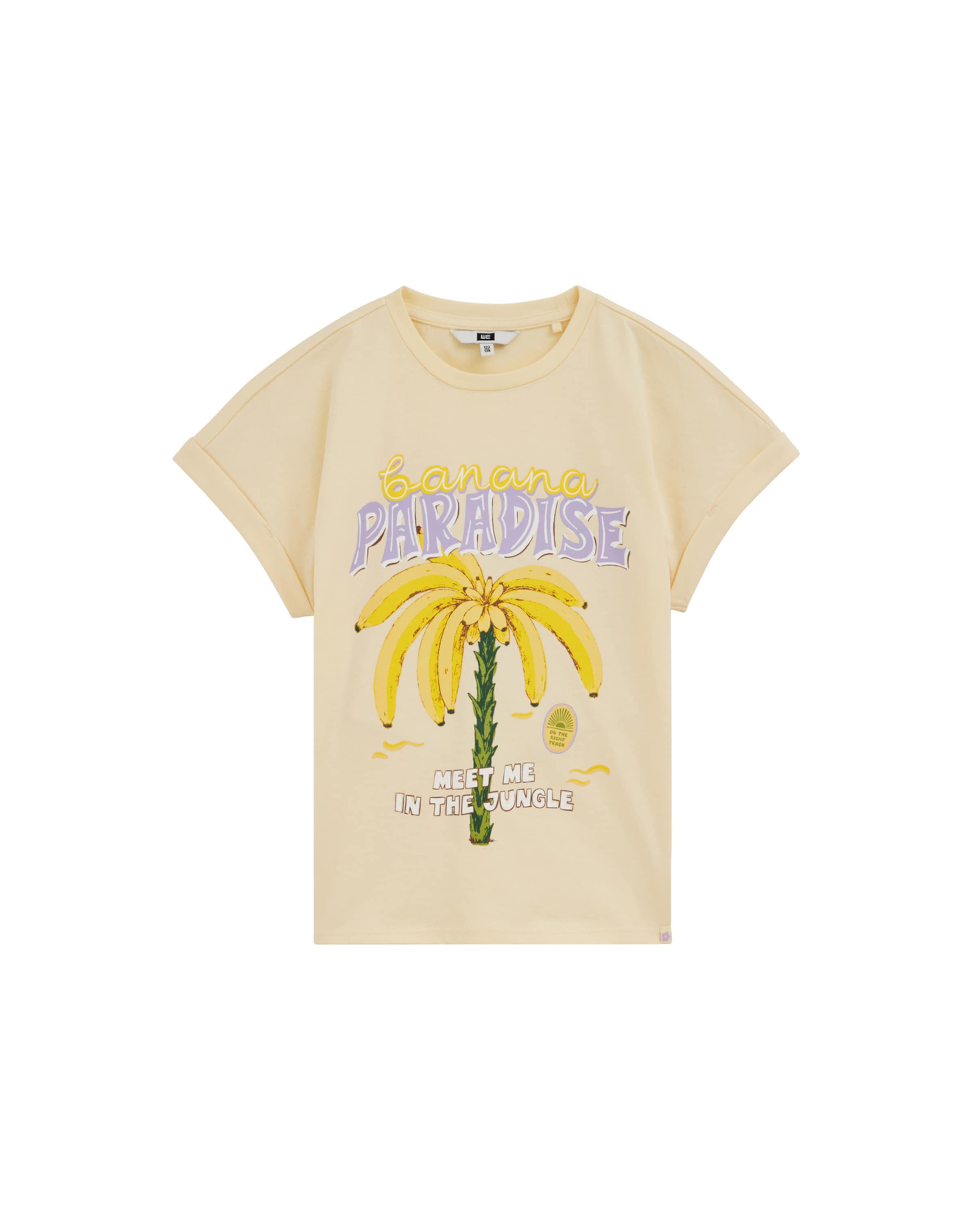 T-Shirt WE Fashion en jaune : devant