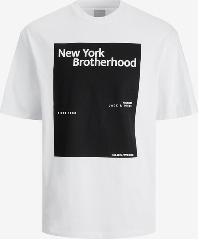 JACK & JONES T-Shirt 'Brotherhood' en noir / blanc, Vue avec produit