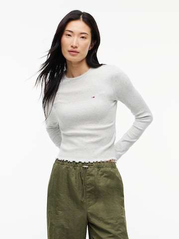 Tommy Jeans Tričko – šedá: přední strana
