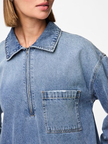 PIECES Shirt dress 'PCRene' in Blue