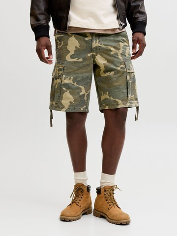 JACK & JONES regular Cargobukser i grøn: forside