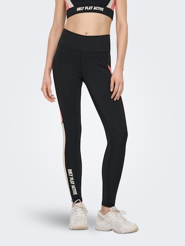 ONLY PLAY Skinny Workout Pants in Black: front