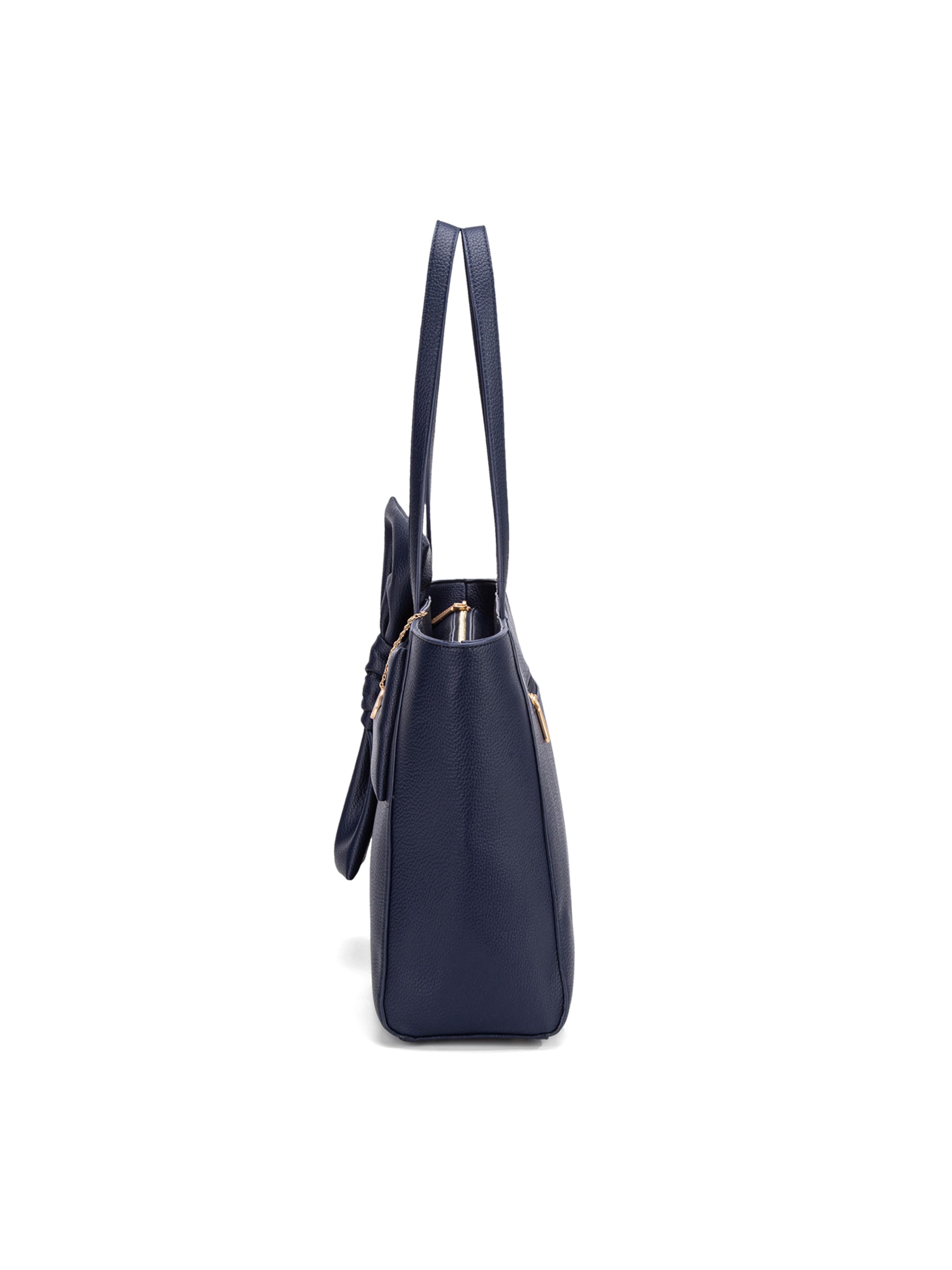 Borsa a spalla 'Borsa a Spalla Donna Velvetine Elite - Pelle Vegana PU con Fiocco' di Diana&Co. in blu