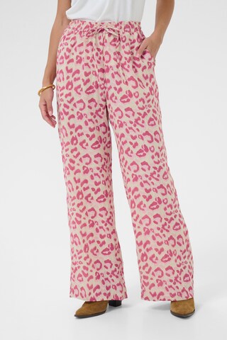 Cream Wide leg Broek 'Bellis' in Roze: voorkant
