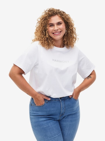 Zizzi T-Shirt 'Carick' in Weiß: predná strana