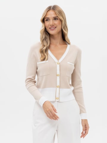 Passioni Knit Cardigan in Beige: front