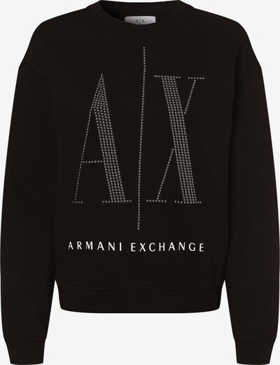 ARMANI EXCHANGE Sportisks džemperis, krāsa - melns / Sudrabs / balts, Preces skats