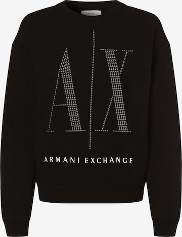 ARMANI EXCHANGESweater majica - crna boja: prednji dio