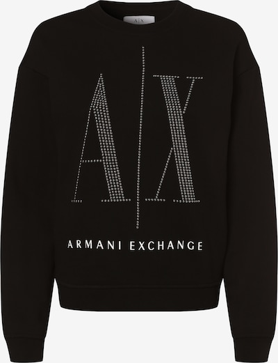 ARMANI EXCHANGE Sportisks džemperis, krāsa - melns / Sudrabs / balts, Preces skats