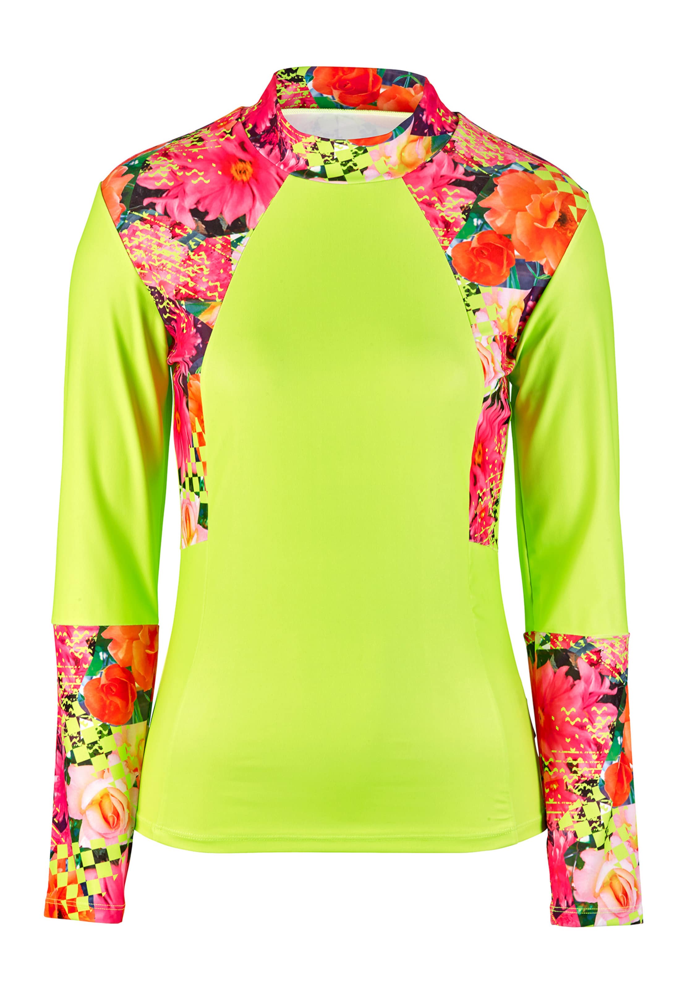 BECO the world of aquasports Functioneel shirt 'Fresh Flowers' in Groen: voorkant