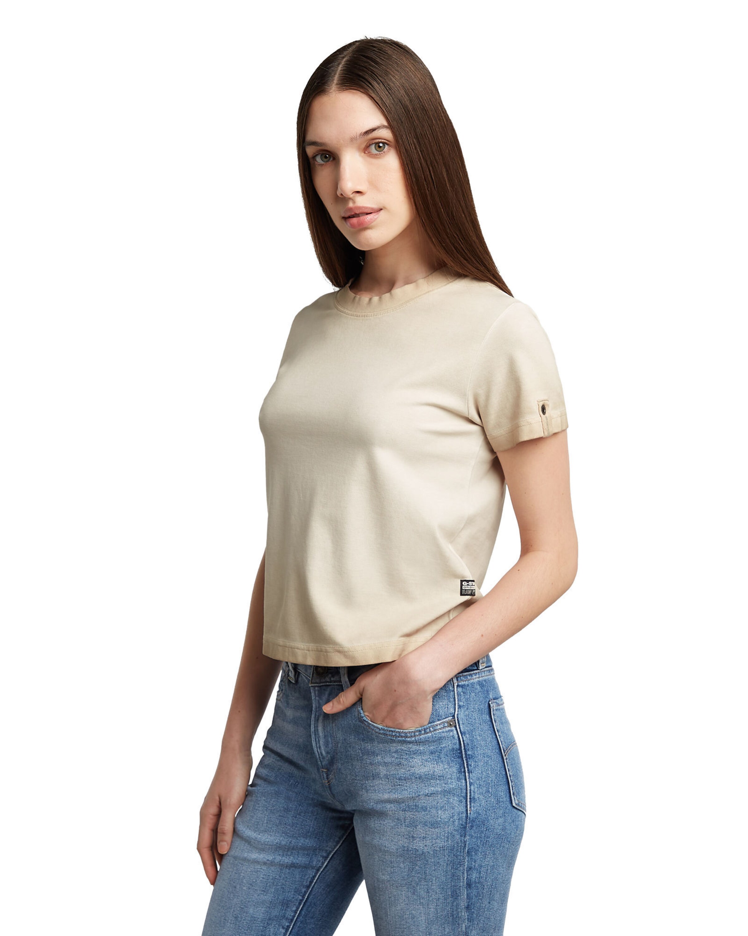 T-shirt 'Overdyed' G-STAR en beige