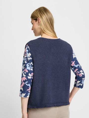 Olsen Cardigan, mit Fransen am Saum, Länge ca. 52 cm in Blau