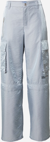 Pantalon cargo 'Iridescent' KARL LAGERFELD JEANS en bleu : devant