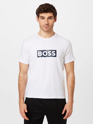 balts BOSS Black T-Krekls: no priekšpuses