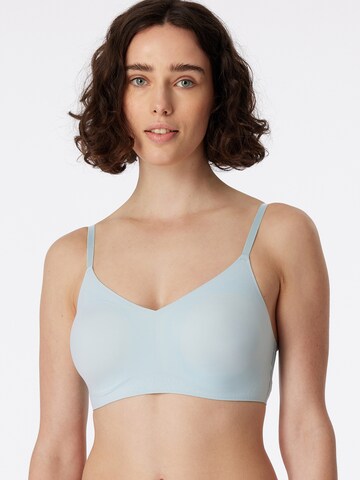 SCHIESSER Bustier BH 'Invisible Soft' in Blauw: voorkant