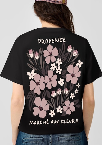 QS T-Shirt in Schwarz: Vorderseite