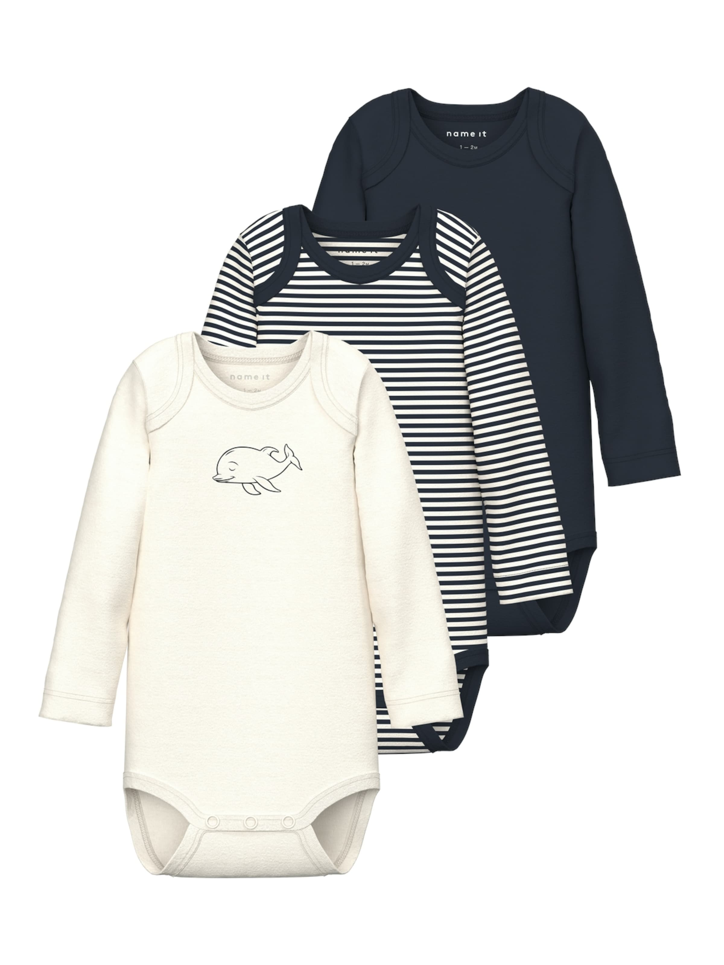 NAME IT Dupačky/body – modrá: přední strana