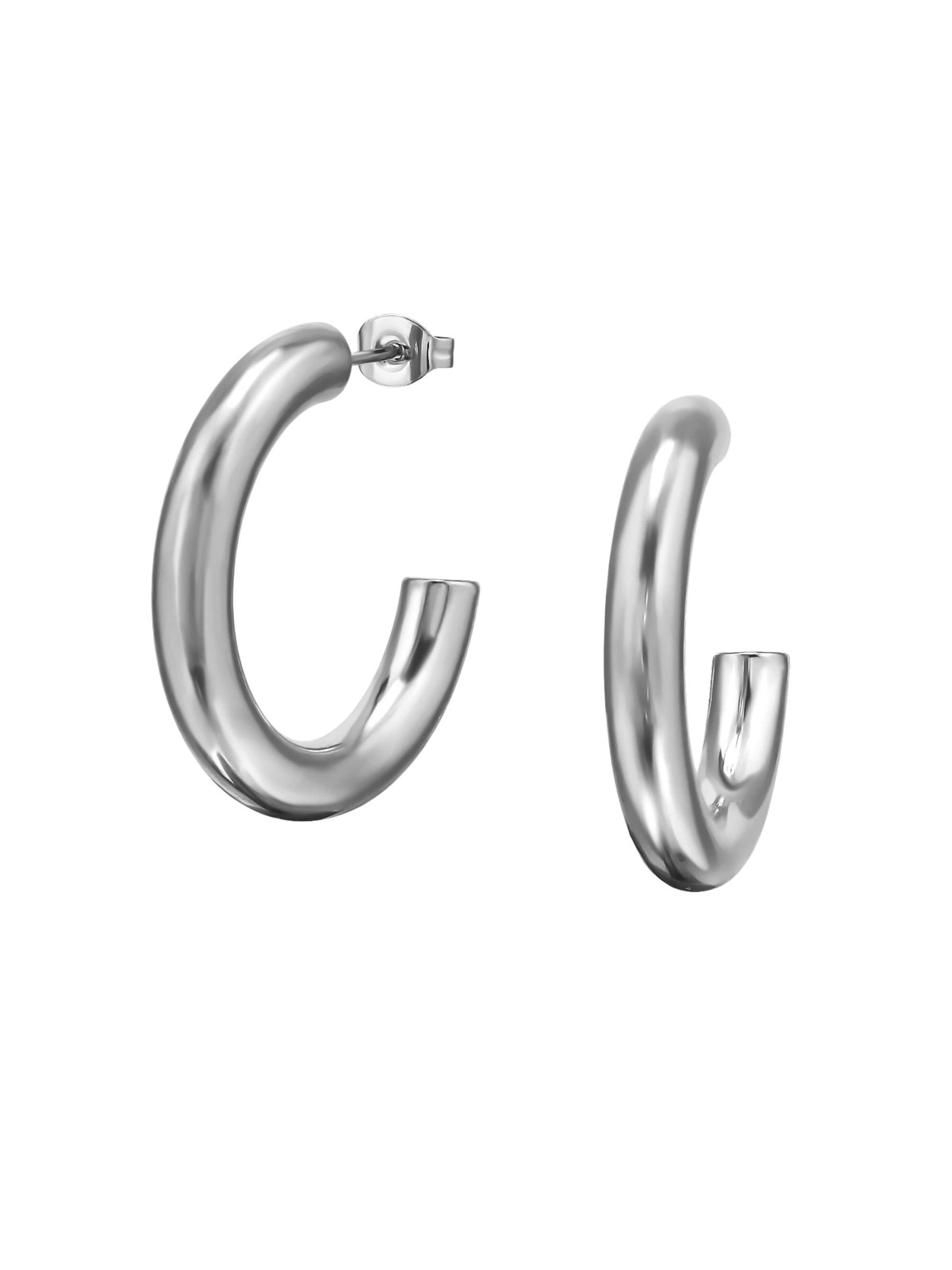 Maxte Earrings in Silver: front
