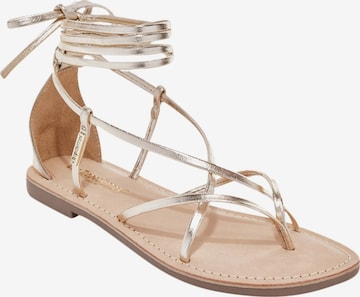 Les Tropéziennes Sandals in Silver: front