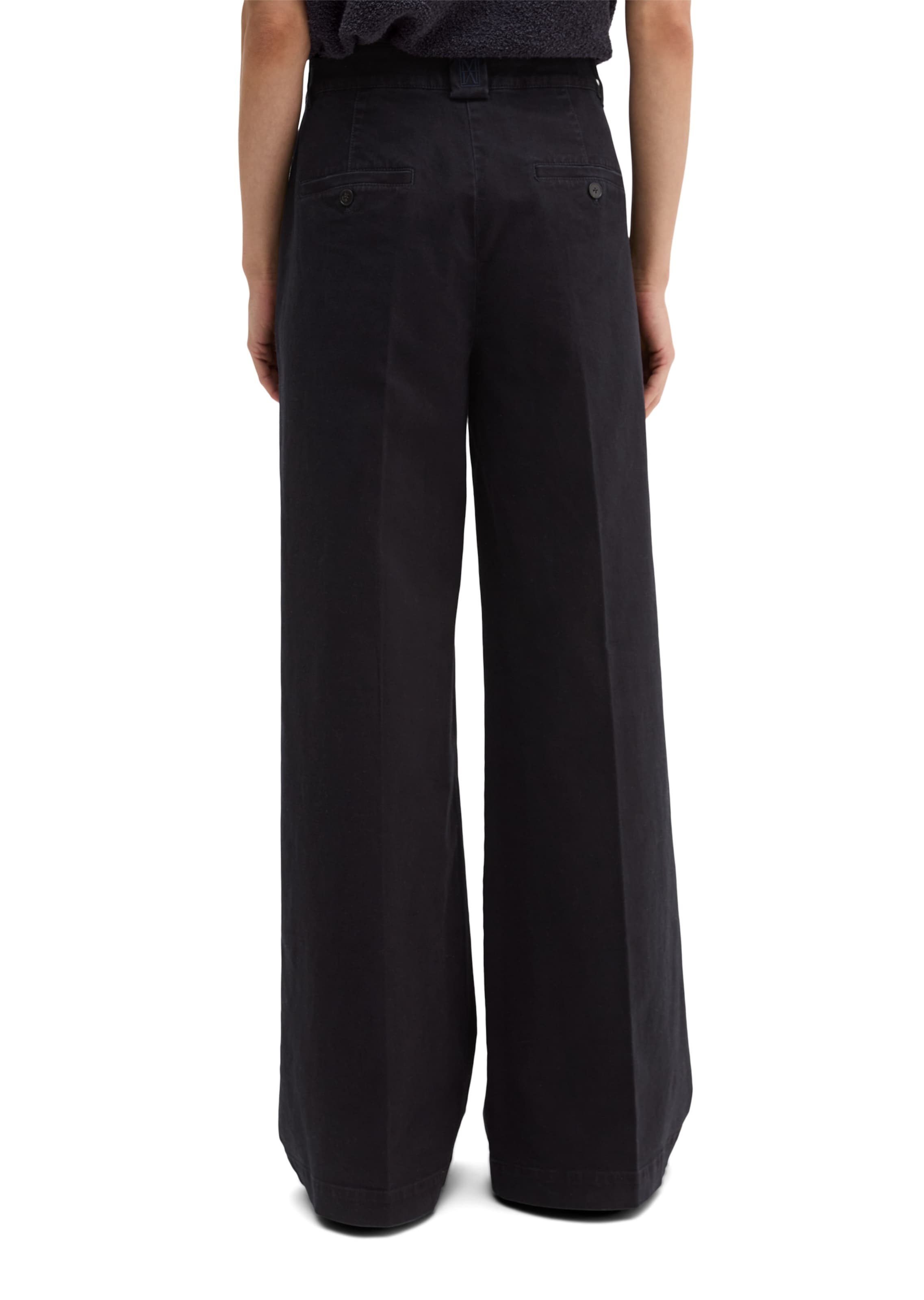 Marc O'Polo Loosefit Pantalon 'Margo' in Zwart