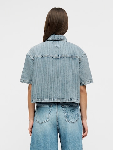 HUGO Bluse 'Gesila_1' i blå