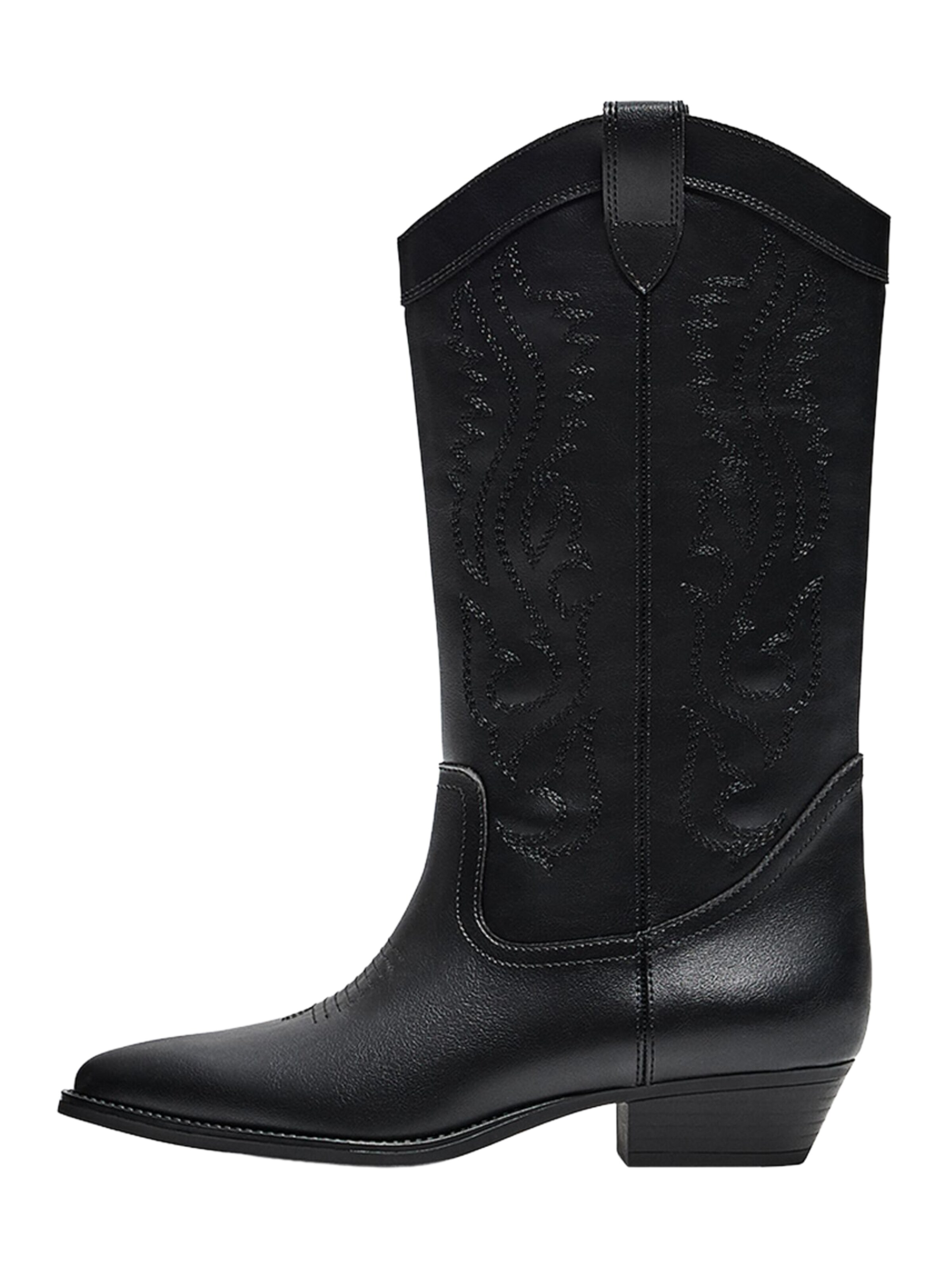 Bershka Kovbojské čižmy - Čierna
