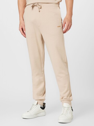 Effilé Pantalon 'Dayote' HUGO en beige : devant