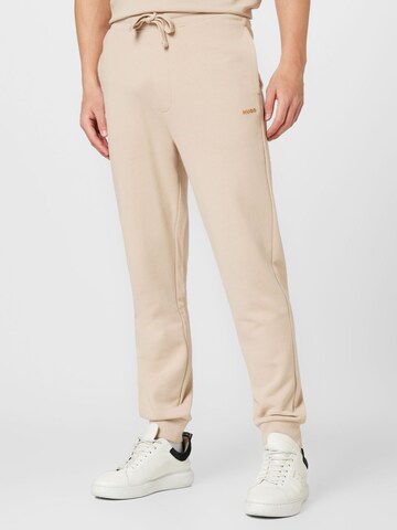 HUGO Red Tapered Trousers 'Dayote' in Beige: front