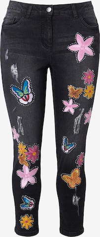 Angel of Style Slimfit Jeans in Zwart: voorkant