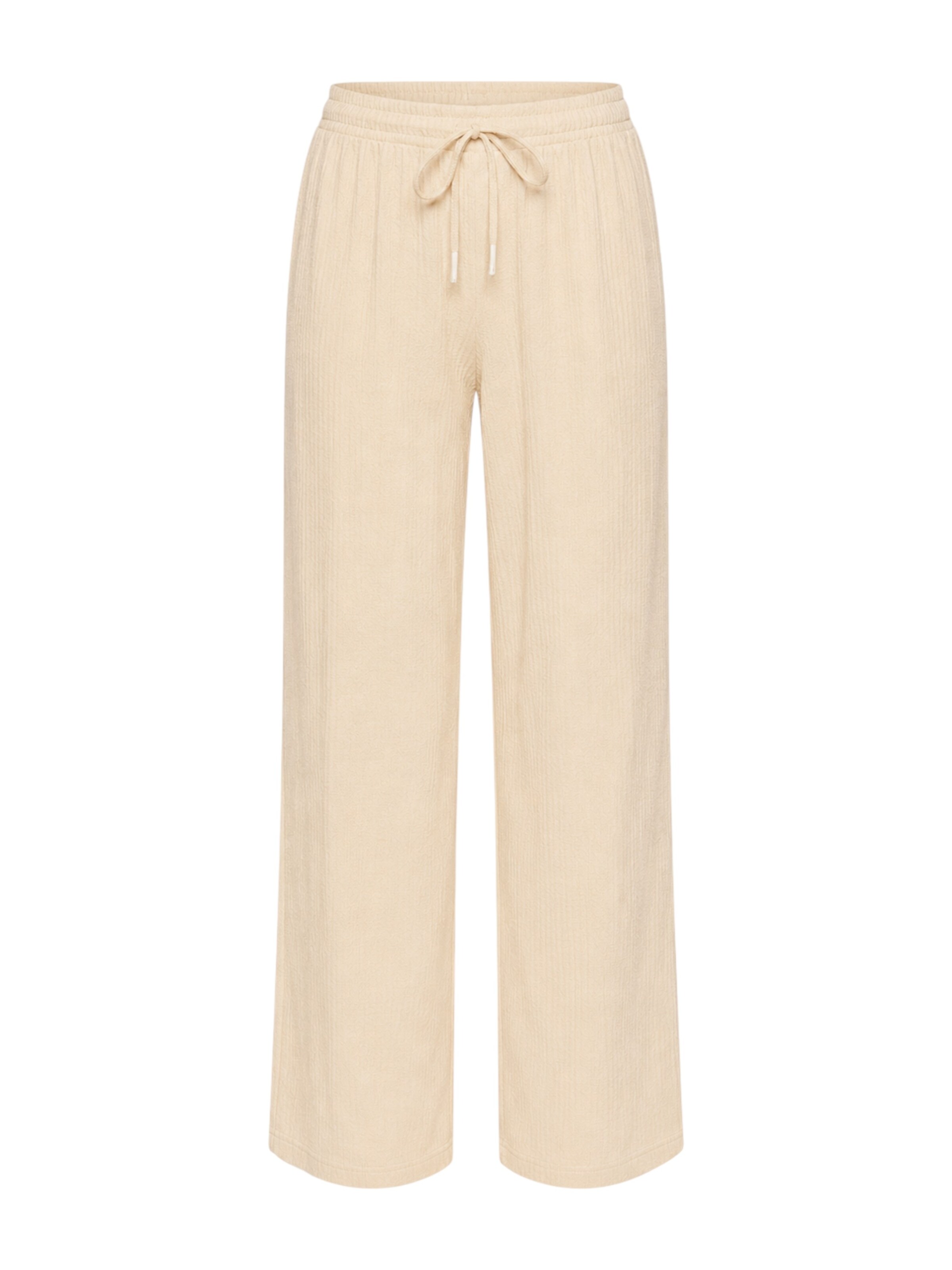 fashionshowcase Broek 'FLORYN – Palazzohose Crinkle' in Beige: voorkant