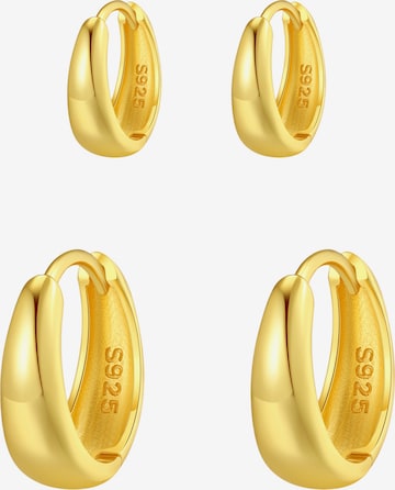 Boucles d'oreilles 'Dome' Hey Happiness en or : devant