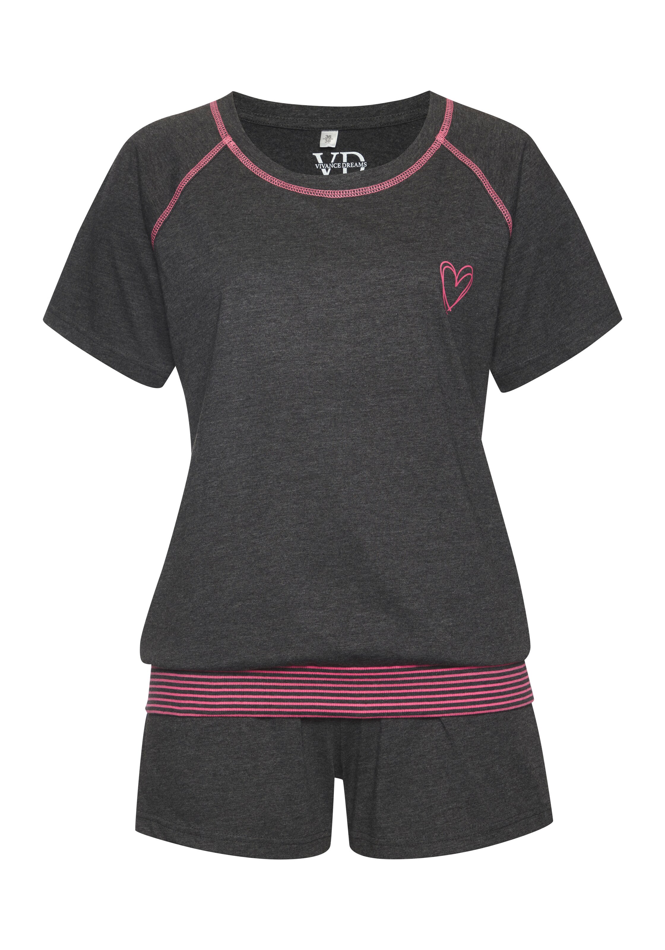 VIVANCE Kratke hlače za spanje | siva barva: sprednja stran