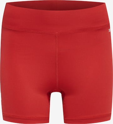 Hummel Skinny Workout Pants in Red: front