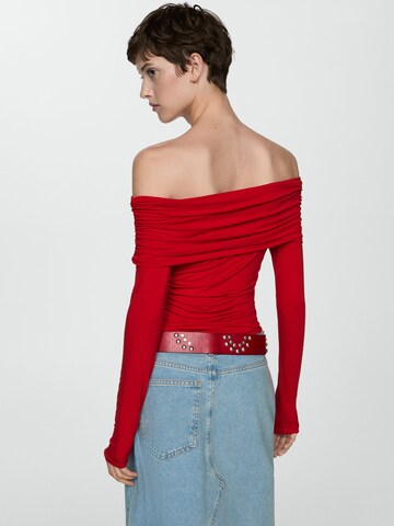 MANGO Shirt 'BARDOT' in Rood