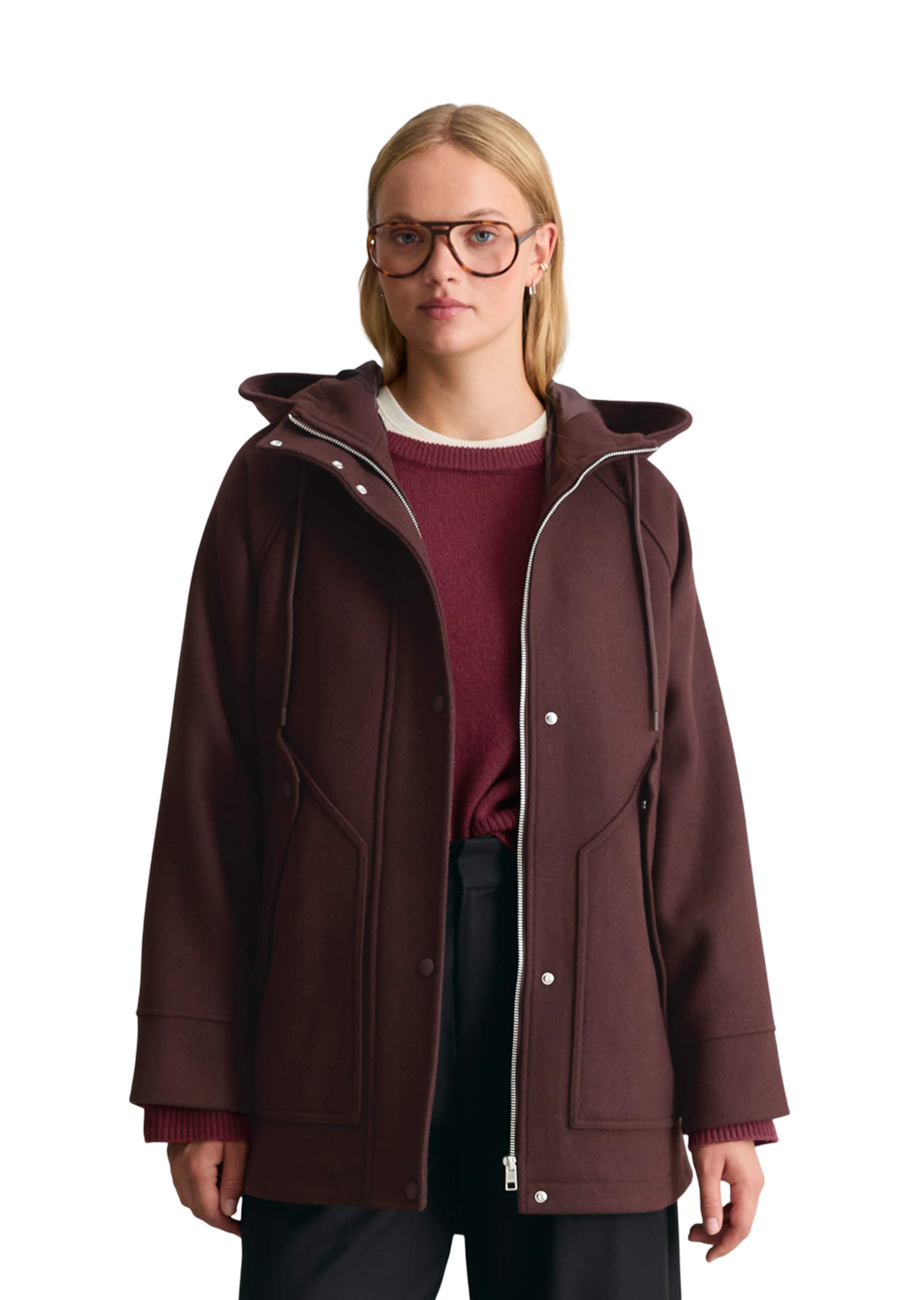 Marc O'Polo DENIM Between-seasons parka in Brown: front