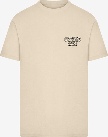 Mister Tee - Camisa 'Growing Rich Crown On' em branco: frente