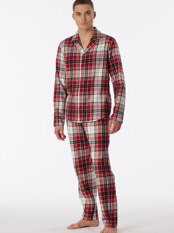 SCHIESSER Pyjama 'X-Mas' in Rot