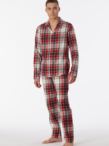 SCHIESSER Pyjama lang ' X-Mas ' in Gemengde kleuren