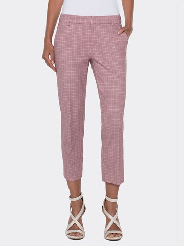 Coupe slim Pantalon 'Kelsey' Liverpool en rose : devant