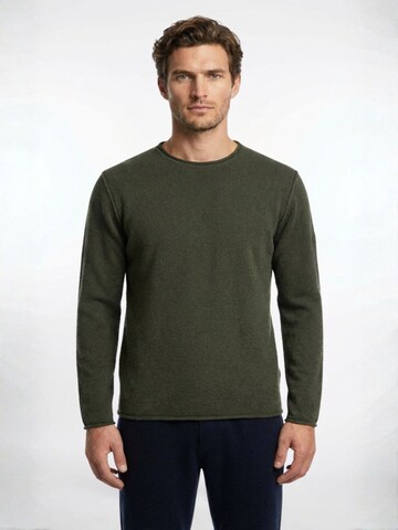 SILK & CASHMERE Sweater in Green: front