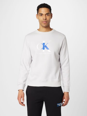 Calvin Klein Jeans Sweatshirt in Grey: front