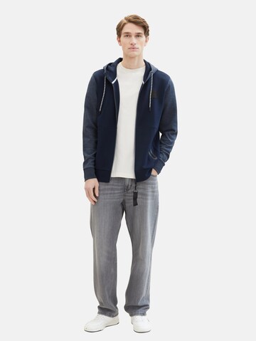 TOM TAILOR Sweatjacke in Blau