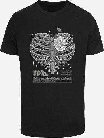 Maglietta 'Heart Cage' di Mister Tee in nero: frontale