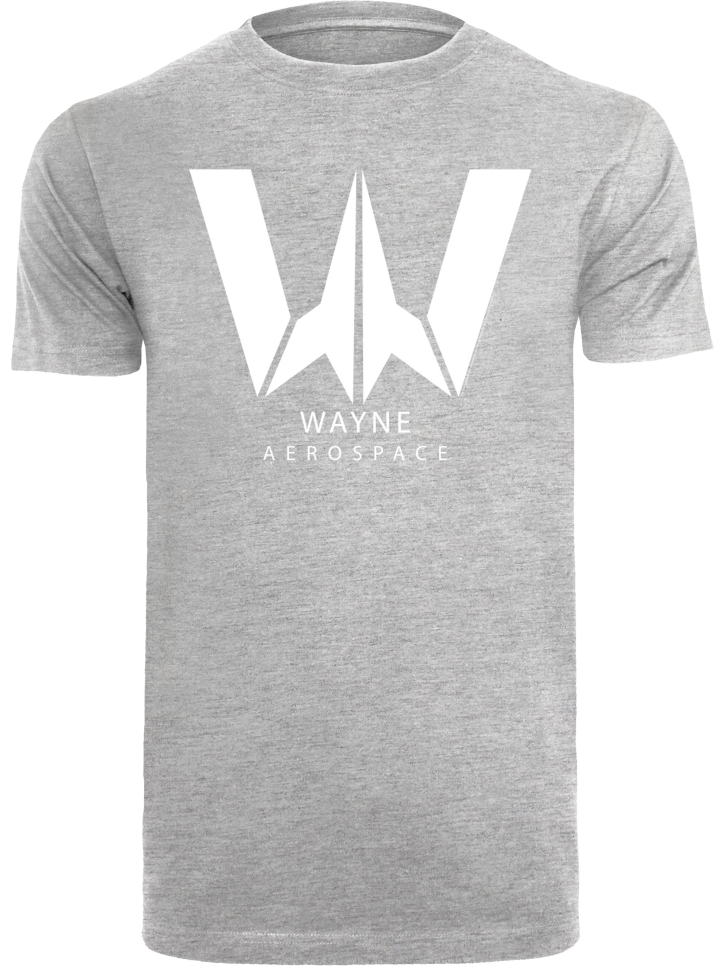 Maglietta 'DC Comics Justice League Movie Wayne Aerospace' di F4NT4STIC in grigio: frontale