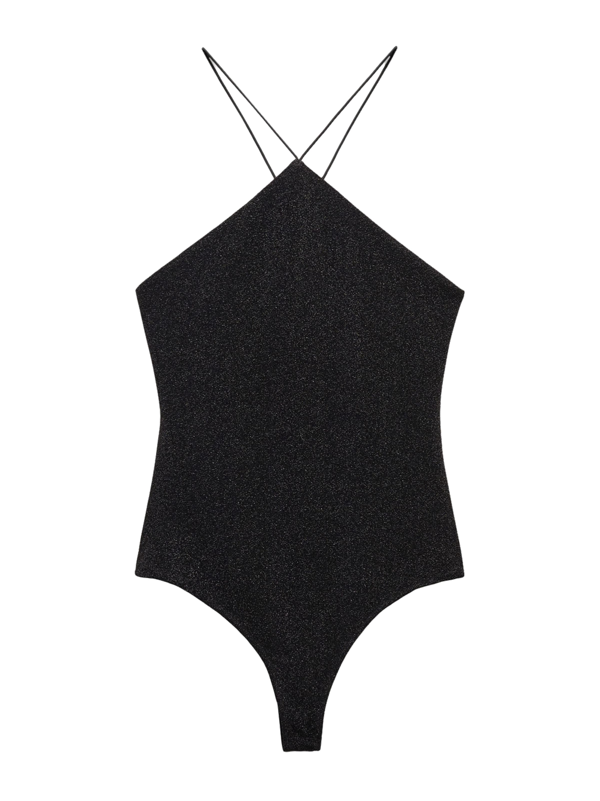 MANGO Rövid body 'XLUXE' - fekete: elől