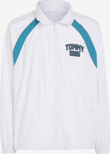 Tommy Jeans Sportiska jaka, krāsa - ciāna zils / melns / balts, Preces skats
