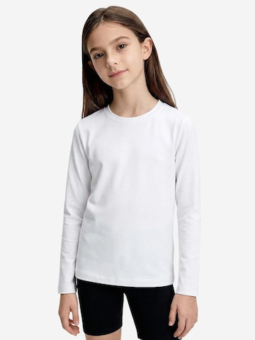 Tommy Life Shirt 'TOMMY T-Shirt Aus Baumwolle Und Elastan'‌‌‌‌‌‌‌‌‌‌ in Weiß: Vorderseite