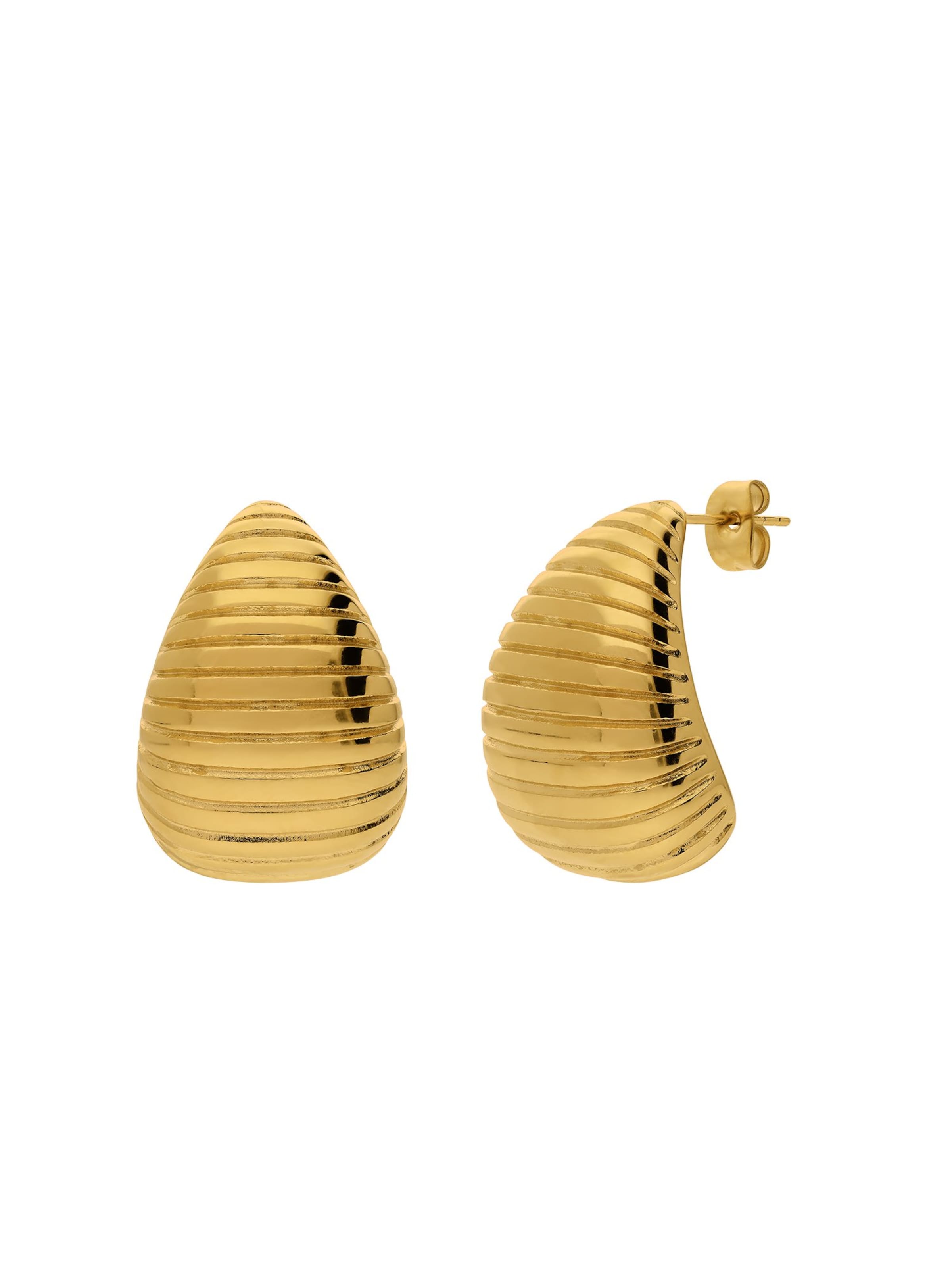 Lucardi Earrings in Gold: front