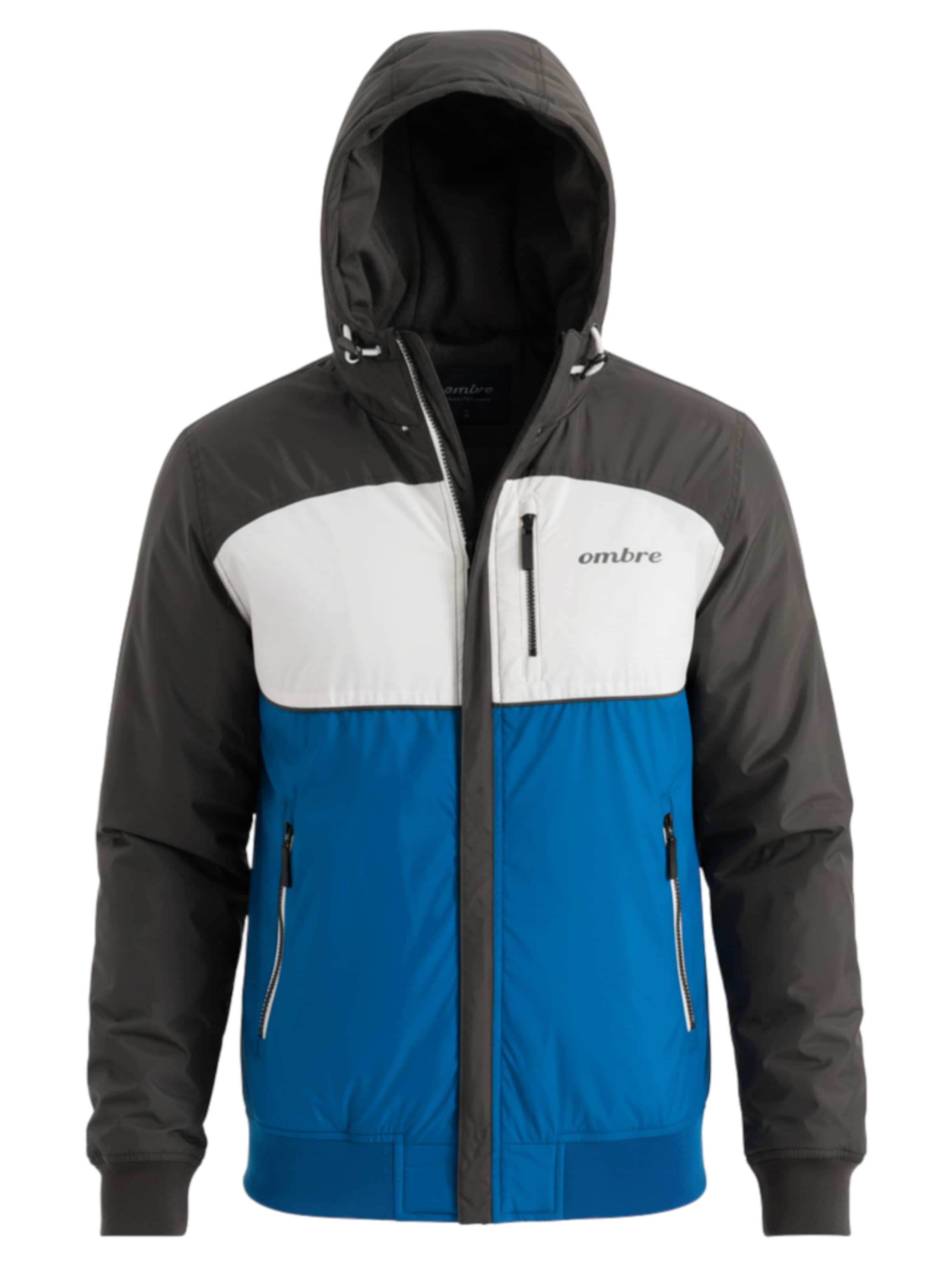 Veste mi-saison 'OM-JANP-0194' Ombre en bleu : devant