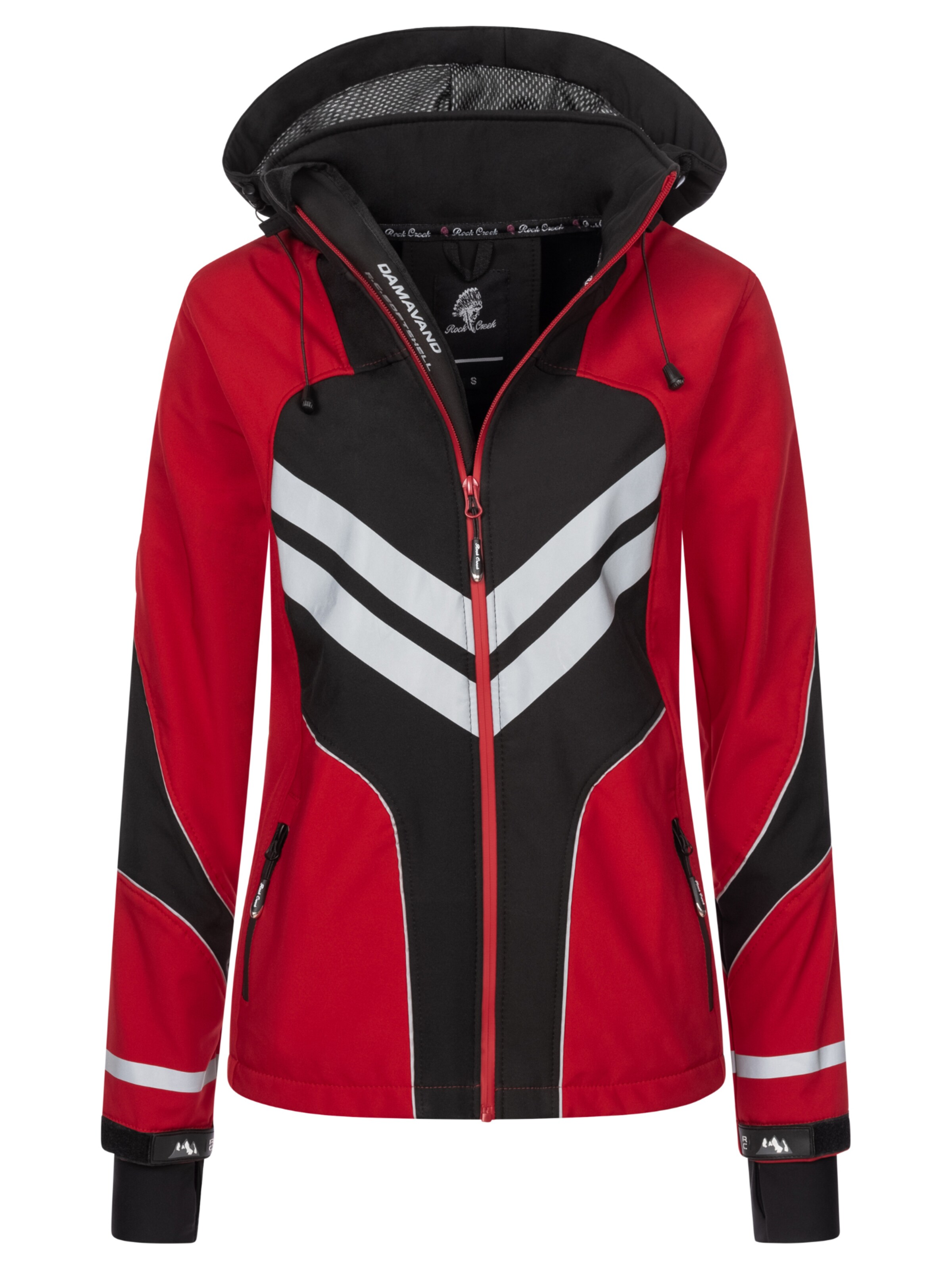 Rock Creek Outdoorjacke in Rot: Vorderseite